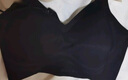 氧心（YANGXIN）兩件裝夏季內(nèi)衣女聚攏無(wú)痕胸罩無(wú)鋼圈背心式美背運(yùn)動(dòng)女士文胸 黑色+淺紫【吊帶款】 L 曬單實(shí)拍圖