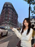 美式排扣v領(lǐng)蝙蝠袖白色長(zhǎng)袖t恤女秋季松弛感寬松慵懶風(fēng)設(shè)計(jì)感上衣 白色 M 曬單實(shí)拍圖