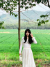 爾山集白色蛋糕裙女春秋新款韓系溫柔風(fēng)高腰顯瘦百搭半身裙松緊腰中長(cháng)裙 白色 S 曬單實(shí)拍圖