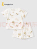 童泰（TONGTAI）嬰兒內衣套裝夏季衣服兒童薄款家居內衣TS41J322-DS綠色100cm 曬單實(shí)拍圖