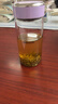 希諾（HEENOOR）玻璃杯女士單層高顏值小巧便攜泡茶杯帶濾網(wǎng)口袋杯小杯子2025新款 【綺夢(mèng)系列】幽夜紫晶-430ml 曬單實(shí)拍圖
