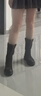 百麗（Belle）周游世界復古絨面西部靴女2025冬新商場(chǎng)款厚底休閑靴E6G2DDZ5預售 啡色 37 曬單實(shí)拍圖