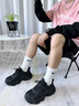 JEEP SPIRIT吉普鞋子男鞋秋冬季2025新款老爹鞋男款黑武士運動(dòng)鞋男士雪地靴男 石墨黑 【四季款】 39 (245mm) 曬單實(shí)拍圖