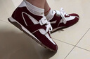 TOOMANYSHOES 【吳昕同款】甜味補劑 夏季新款軟底網(wǎng)面運動鞋透氣休閑德訓鞋女 酒紅色 38 曬單實拍圖