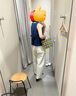 優(yōu)衣庫【加購】女裝針織廓形長(cháng)褲/彎刀鐮刀褲子483722 475344 483722/32深米色 M 曬單實(shí)拍圖