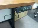 喜米萊【熱賣(mài)款式】電動(dòng)升降桌電腦電競桌臺式學(xué)習書(shū)桌實(shí)木辦公直播桌子 【單電機】胡桃色+黑腿18mm桌面 長(cháng)120寬60高75cm 曬單實(shí)拍圖