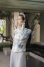 ONLY2025夏季新款舒適親膚3D滿(mǎn)印修身正肩長(cháng)袖T恤女|125302010 H3Z侵蝕牛仔紋理淺藍 M 曬單實(shí)拍圖