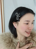 花詩(shī)可時(shí)尚輕奢水鉆蝴蝶結發(fā)夾一字夾高級感測邊夾網(wǎng)紅水鉆邊夾發(fā)卡頭飾 4#槍黑色-鉆發(fā)夾 曬單實(shí)拍圖