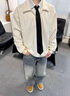 大嘴猴（paul frank）潮牌長(cháng)袖衛衣男士休閑褲外套裝春季寬松內穿搭上衣運動(dòng)褲子兩件裝 杏色 【秋季新品】 XL 【建議135-155斤】 曬單實(shí)拍圖