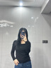 貓人【羊毛天絲】2025新款玻尿酸打底衫女修身內搭秋冬季德絨保暖上衣 曬單實(shí)拍圖