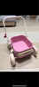 kidpop 寶寶學(xué)步手推車可調(diào)速嬰兒學(xué)步車多功能防側(cè)翻推車童話粉 曬單實(shí)拍圖