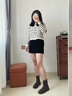 卓詩(shī)尼短靴女2025年冬新款秋單靴子加絨英倫風(fēng)瘦瘦切爾西靴復(fù)古馬丁靴女 黑色-單里 37 曬單實(shí)拍圖