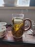 Luxury Flowers刻字百家姓加厚泡茶杯子玻璃水杯大號玻璃茶杯帶把男士辦公泡茶杯 透明胡桃木把手茶杯【不刻字】 無規(guī)格 曬單實拍圖