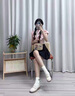 寶人小皮鞋女2025秋季新款英倫風(fēng)厚底百搭樂(lè )福鞋女士單鞋一腳蹬jk鞋女 米白色 36 曬單實(shí)拍圖