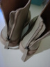 拔佳（Bata）時裝靴女冬季商場新款英倫風(fēng)通勤百搭羊皮短筒靴AKQ48DD3七夕 淺啡-單里 36 曬單實拍圖