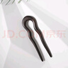 左歐（Zuoou）短小發(fā)簪U型發(fā)量少波浪木簪古風(fēng)發(fā)釵發(fā)詹日常通勤丸子頭盤發(fā)簪子 黑檀波浪u型木釵 約12厘米 曬單實(shí)拍圖