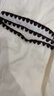 歐迪芬女士睡衣女帶胸墊100%純棉抑菌防螨翻領(lǐng)套頭家居服可外穿米白L 曬單實拍圖