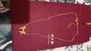 周大福 愛心蝴蝶結(jié)黃金項(xiàng)鏈女(工費(fèi)320)40cm約6.9g F231887七夕 曬單實(shí)拍圖