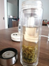 蘇泊爾（SUPOR）玻璃杯茶水分離男士水杯雙層高硼硅玻璃耐高溫大容量泡茶杯子禮物 行硯黑400mL 曬單實(shí)拍圖