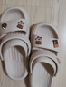 思梅孕婦鞋子女夏季一腳蹬外穿防滑厚底涼拖鞋平跟軟底外出拖鞋女涼鞋 巧克力熊咖色37-38【適合36-37碼】 曬單實(shí)拍圖