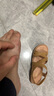他她夏時尚簡約休閑百搭女涼鞋DWFH1BL4 黃棕 36 曬單實拍圖