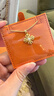老鋪黃金古法手工足金項鏈 · 十字金剛杵（1號）鉆飾吊墜（金鏈款） 中號肖邦鏈款金重約13.8g 曬單實拍圖