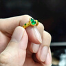 詩(shī)普琳黃金戒指古法足金鎏彩工藝墨綠色琺瑯葫蘆福祿國風(fēng)時(shí)尚  約4.77g（滿(mǎn)綠） 曬單實(shí)拍圖