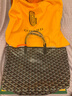 高德雅（GOYARD）女包子母包托特包Y字老花皮革單肩包小號黑色 黑色 小號 曬單實(shí)拍圖