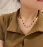 蔻詩(shī)哲 COASZE滿(mǎn)天星鴿血紅寶石項鏈女18K金彩寶鎖骨鏈吊墜生日 4-5mm/紅寶石/18K金項鏈 40cm 曬單實(shí)拍圖