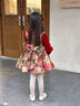 思妙星兒童拜年服紅色晚禮服女童生日宴花童公主裙小主持人鋼琴演奏秋冬 紅色短款 110 曬單實(shí)拍圖
