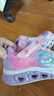 Skechers斯凱奇童鞋女童運動(dòng)鞋閃燈鞋開(kāi)關(guān)魔術(shù)貼兒童休閑公主鞋302315L 粉紅色/多彩色/PKMT 35 曬單實(shí)拍圖