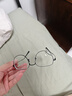 依視路（ESSILOR） 鉆晶系列高清耐磨防藍光近視薄鏡片配度數(shù)眼鏡架男女鏡框 鈦+金屬-全框-4023BK-黑色 鏡框+依視路膜巖高清1.60現(xiàn)片 曬單實拍圖