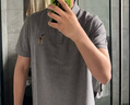 哈吉斯（HAZZYS）男裝 夏款男士上衣純色休閑翻領(lǐng)短袖POLO衫男ASTZE0BBF24 灰色GE XL （180/100A 50） 曬單實拍圖