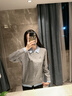NAOTIEA納奧蒂爾小帆船紅色本命年針織開衫女2025春秋翻領(lǐng)毛衣襯衫外套 雅致灰【翻領(lǐng)】 XL 曬單實拍圖
