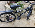 EG7山地自行車(chē)成人學(xué)生變速越野單車(chē)雙減震賽車(chē)26寸青少年男女 輻條【加厚防滑輪-更安全】黑白 26寸21速【適合：160-180CM】 曬單實(shí)拍圖