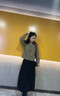 JIOESC半裙半身裙女秋冬裙子2025新款A字裙中長(cháng)款高腰顯瘦傘裙毛呢長(cháng)裙 黑色常規款 XL 115-130斤 曬單實(shí)拍圖
