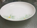 華光泡面碗湯碗碟盤(pán) 筷勺 盤(pán)碟碗廚具套件 中式骨瓷家用餐具 白玉蘭 8英寸湯盤(pán) 曬單實(shí)拍圖