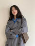 LIZONGXI灰色風(fēng)衣外套女中長(cháng)款2025早春秋新款韓系小個(gè)子高級感英倫風(fēng)大衣 灰色 M 【111-130斤】 曬單實(shí)拍圖