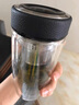 水莫停德國Smotic雙層玻璃杯男士女茶水分離透明泡茶水杯子便攜定制 商務(wù)黑 曬單實(shí)拍圖