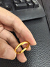 周生生七夕黃金戒指 足金素圈活口戒男女情侶 可作對戒09141R 計價4.3克 曬單實拍圖