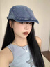 FitonTon帽子男女同款復古牛仔鴨舌帽英倫風(fēng)棒球帽男潮流百搭顯臉小前進(jìn)帽 曬單實(shí)拍圖