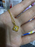 老鋪黃金古法手工足金項(xiàng)鏈 · 十字金剛杵（1號(hào)）鉆飾吊墜（金鏈款） 小號(hào)鎖骨鏈款金重約8.39g 曬單實(shí)拍圖