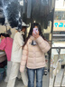 駱駝（CAMEL）戶(hù)外羽絨服男女同款情侶加厚保暖面包服 A35WR28002 白玉粉 XS 曬單實(shí)拍圖