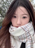 CEENIU圍巾女生秋冬季2025新款韓系百搭氛圍感圍脖女士長款格子保暖披肩 流蘇格子條紋圍巾【米白色】 曬單實拍圖