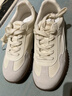 熱風(fēng)（Hotwind）復古德訓鞋女鞋2025春季新款運動(dòng)輕便舒適休閑鞋百搭阿甘板鞋 03米色(H11W25503) 36 230mm 曬單實(shí)拍圖