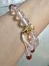 中國(guó)黃金（CHINA GOLD）黃財(cái)神鴻運(yùn)招財(cái)時(shí)尚手鏈女白水晶足金手串七夕情人節(jié)禮物送女朋友 三通葫蘆白水晶手串 曬單實(shí)拍圖