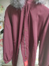 皮爾卡丹（pierre cardin）高檔品牌派克棉服女冬季新款長(cháng)款過(guò)膝收腰大衣加絨加厚棉衣外套潮 酒紅色 S 115斤內 曬單實(shí)拍圖