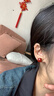 DAISY DREAMS925銀針安可拉紅小方糖耳釘女2025年新款爆款復古耳環(huán)紅色耳飾品 復古方形耳釘【925銀針】 曬單實(shí)拍圖