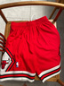 MITCHELL & NESS官方公牛隊短褲97-98賽季球迷版夏季復古運動(dòng)休閑褲 紅色 M 曬單實(shí)拍圖
