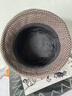 恒源祥帽子女秋冬季媽媽時(shí)尚毛呢盆帽禮帽奶奶冬天加厚保暖漁夫帽 咖啡色 可調節(加棉帽里) 曬單實(shí)拍圖
